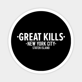 Great Kills, Staten Island, New York - Modern Script Emblem Magnet